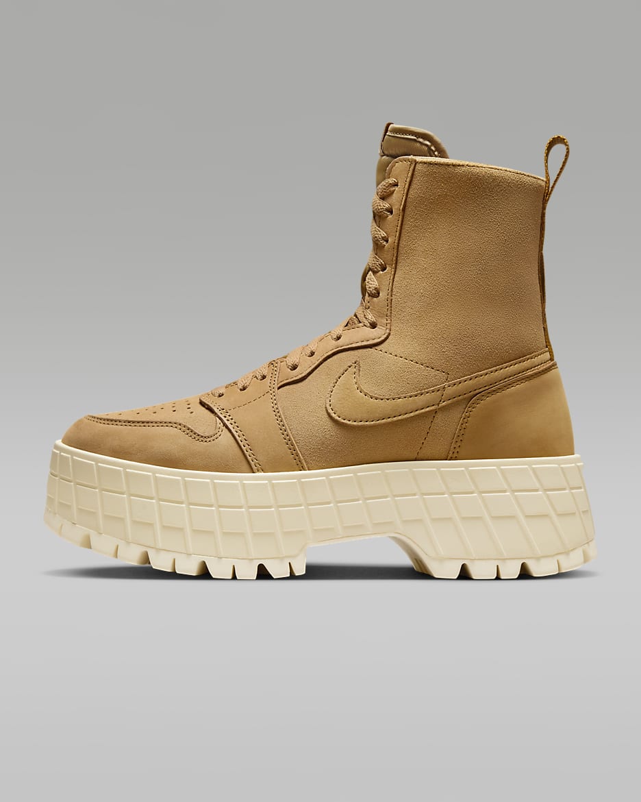 Botas Air Jordan 1 Brooklyn - Trigo/Trigo/Muselina