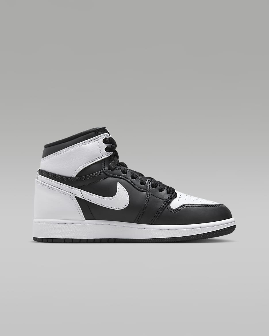 Air Jordan 1 High OG "Black & White" Big Kids' Shoes - Black/White/White