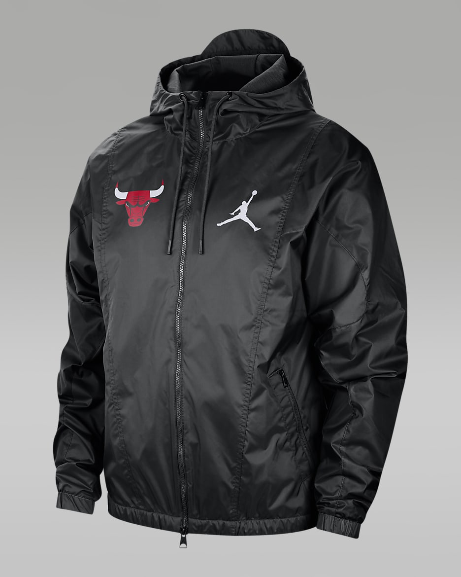 Chicago Bulls Courtside Statement Men's Jordan NBA Jacket - Black/Black