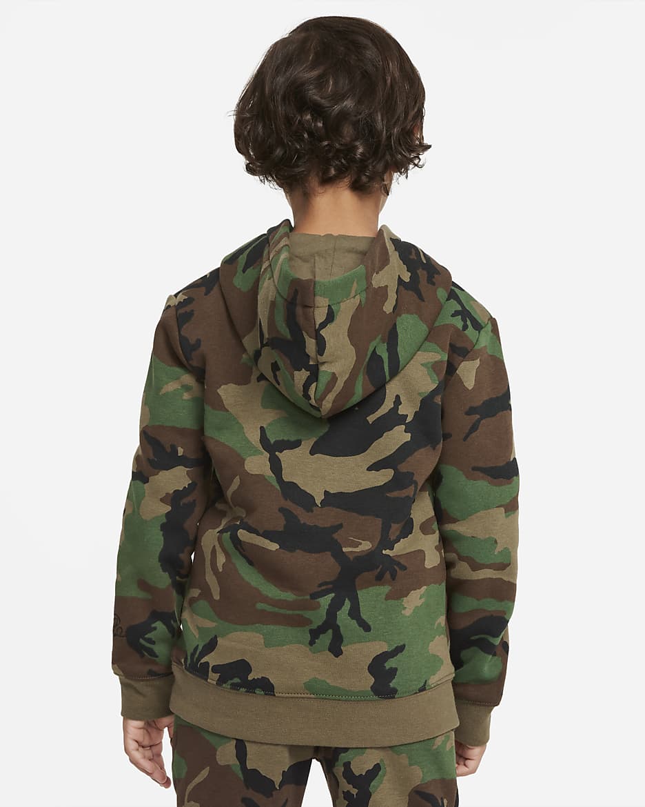 Jordan Younger Kids' Pullover Hoodie - Camo Green