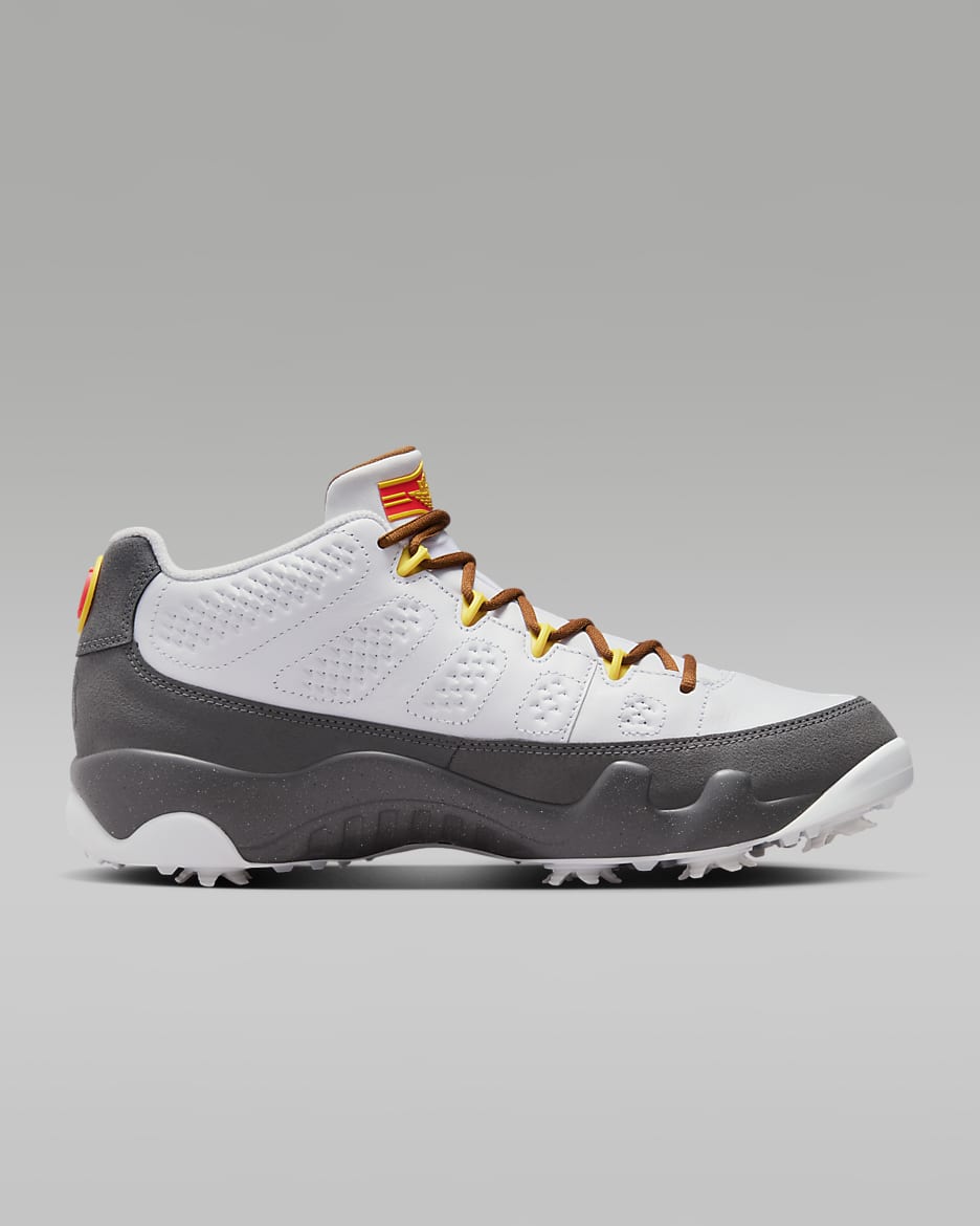 Tenis de golf Air Jordan 9 G NRG - Blanco/Gris azulado/Antracita/Oro universitario