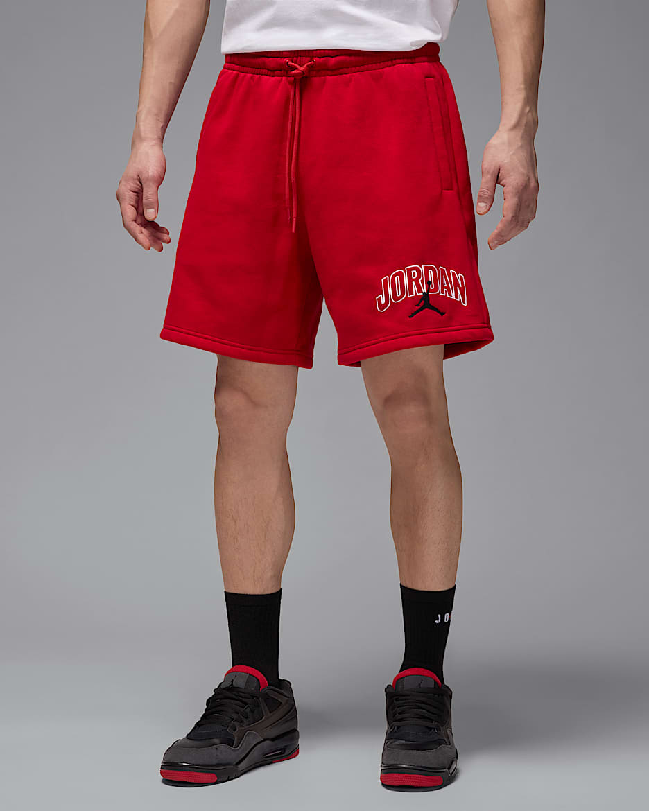 Jordan Brooklyn Fleece Men's Graphic Shorts - Gym Red/Black