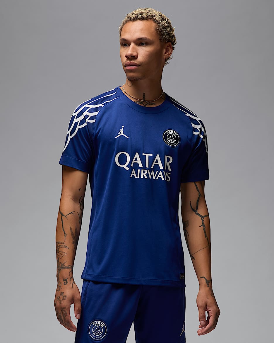 パリ サンジェルマン (PSG) 2024/25 スタジアム フォース メンズ ジョーダン Dri-FIT サッカー レプリカ ユニフォーム - ブルーボイド/ファントム/ファントム