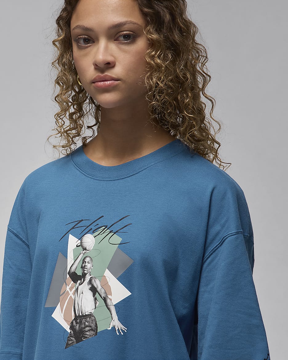 Jordan Women's Oversized Graphic T-Shirt - Industrial Blue