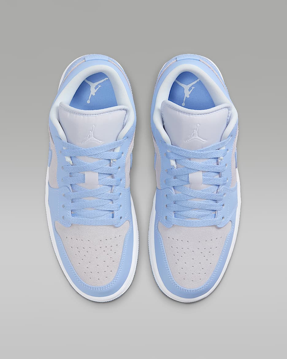 Air Jordan 1 Low Women's Shoes - Football Grey/White/Aluminium