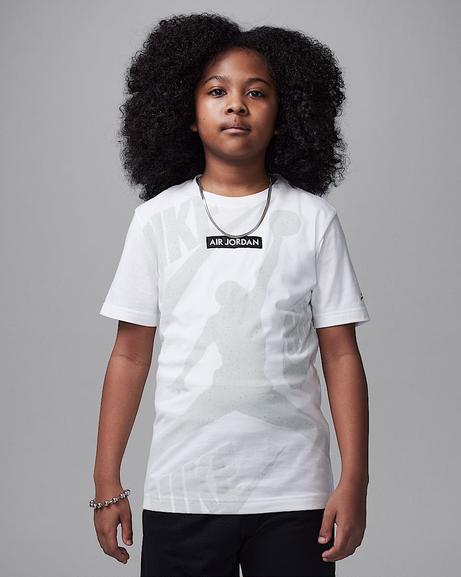 Jordan Big Kids' Air Jordan 4 Retro Engineered T-Shirt - Summit White
