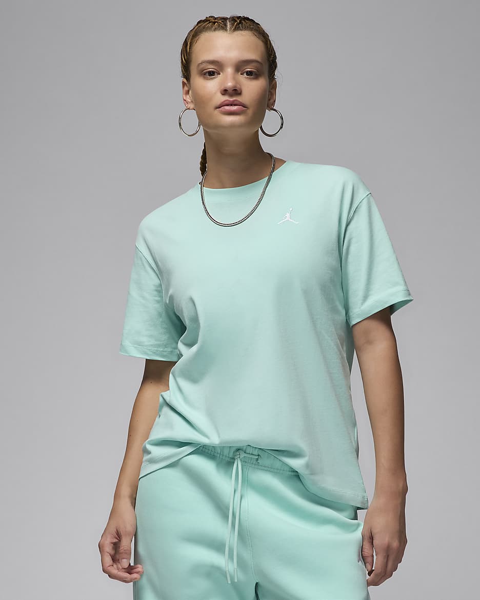 Jordan Essential Camiseta - Mujer - Light Dew/Blanco