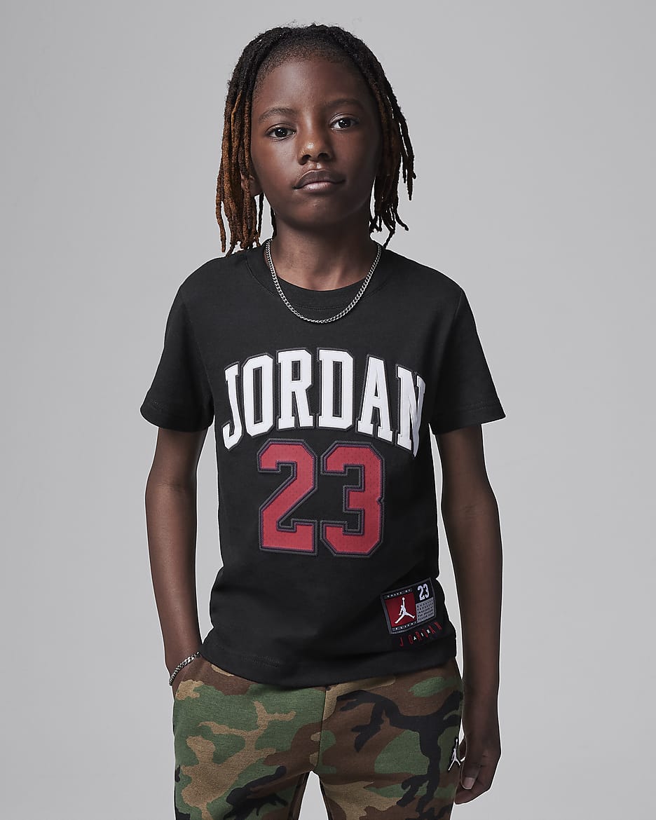 Jordan Little Kids' T-Shirt - Black/Gym Red