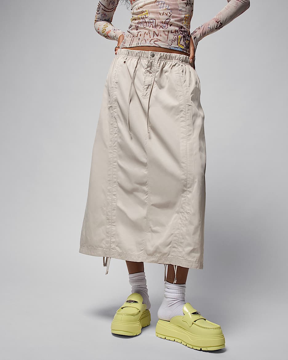 Falda estilo paracaídas para mujer Jordan Flight - Marrón verdoso claro/Marrón verdoso claro