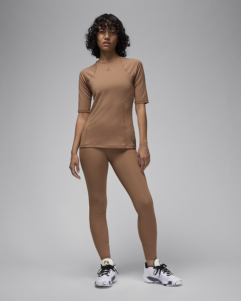 Jordan Sport női leggings - Archaeo Brown/Fehér