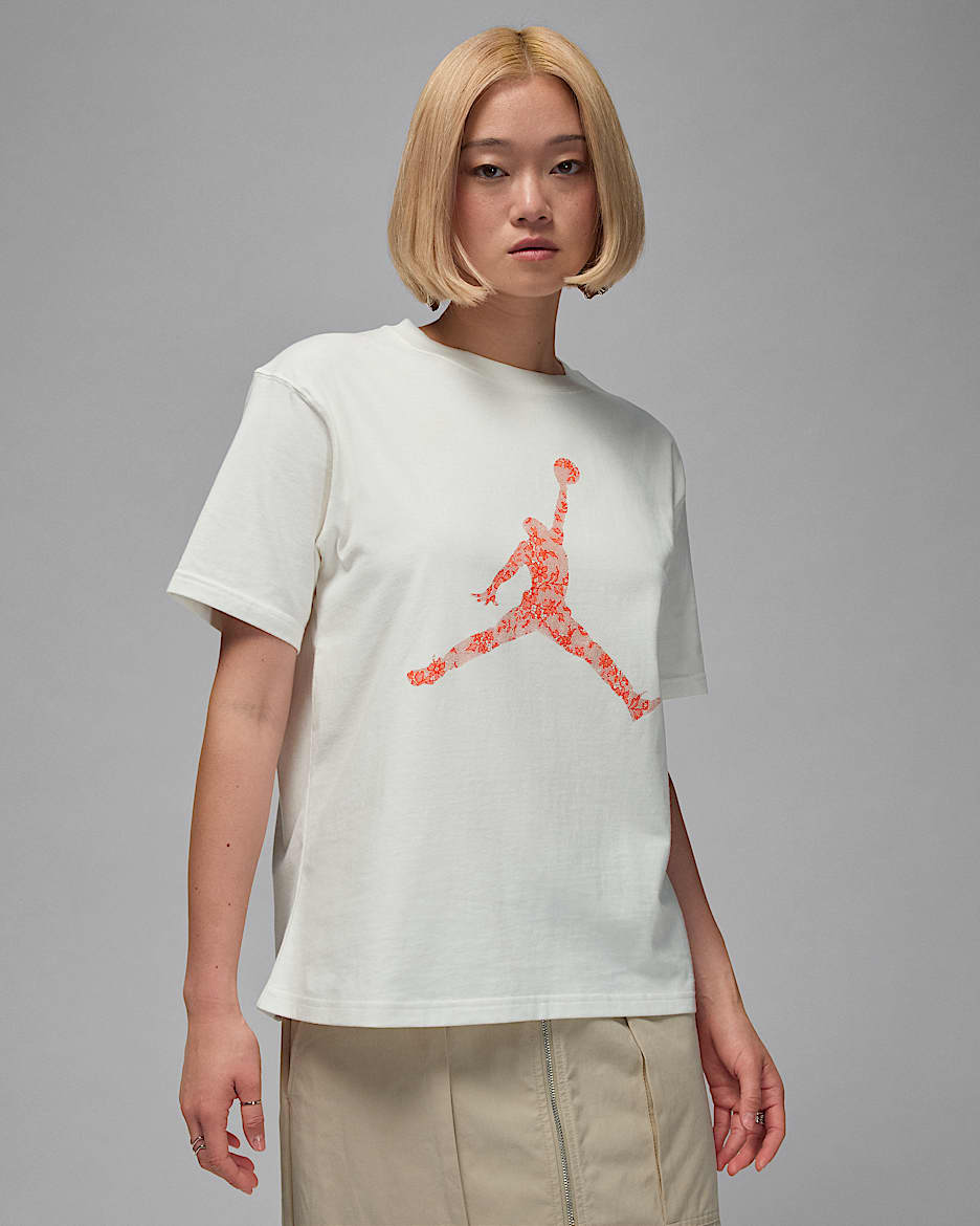 Jordan Brooklyn Women's Graphic T-Shirt - Sail/Black