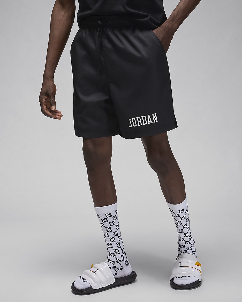 Jordan Essentials Men's Poolside Shorts - Black/White