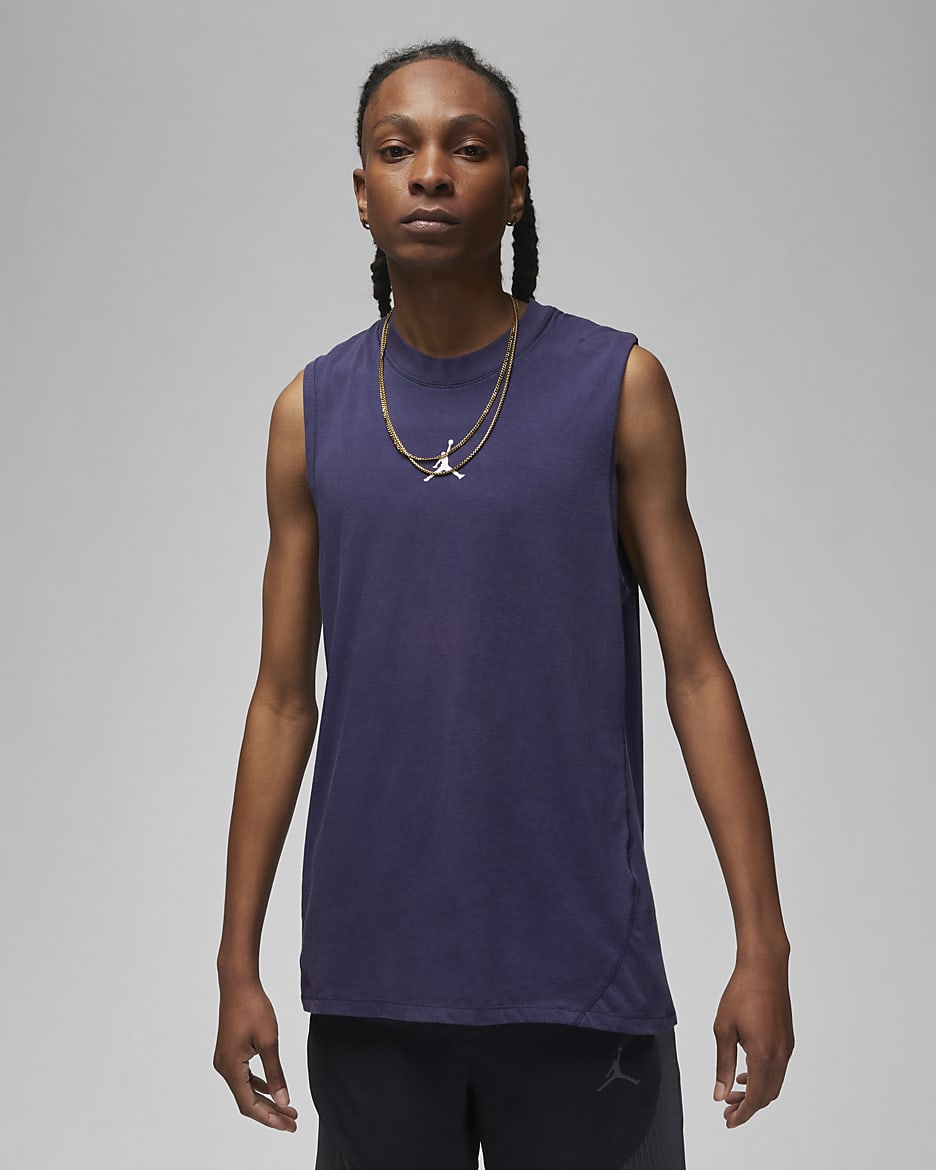 Jordan Dri-FIT Sport 男款無袖上衣 - Midnight Navy/白色