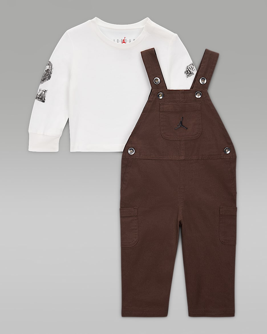 Jordan MVP Baby (3-6M) 2-Piece Overalls Set - Baroque Brown