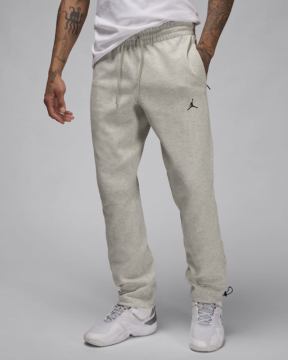 Pantaloni Dri-FIT Jordan Sport Hoop Fleece – Uomo - Grey Heather/Nero