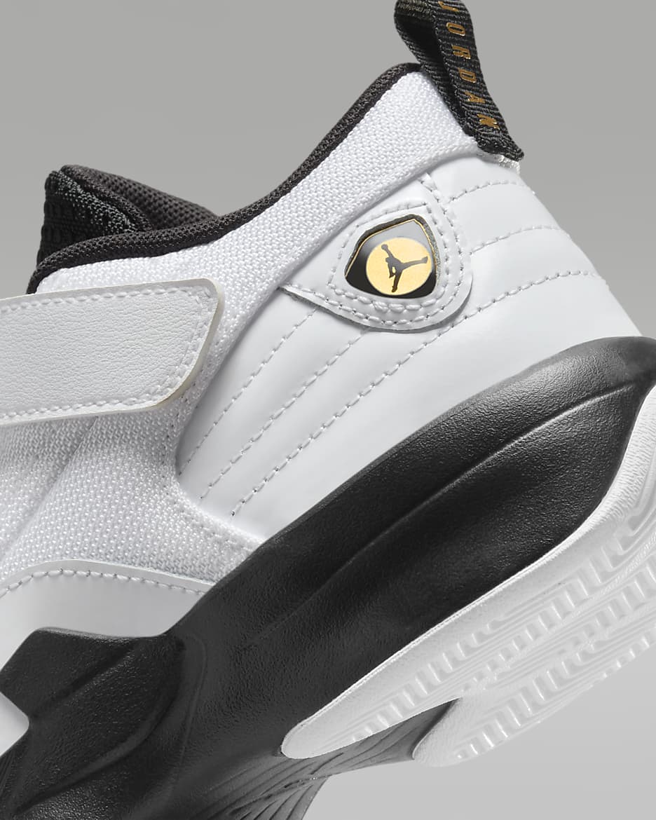 Jordan Max Aura 6 Younger Kids' Shoes - White/Black/Metallic Gold