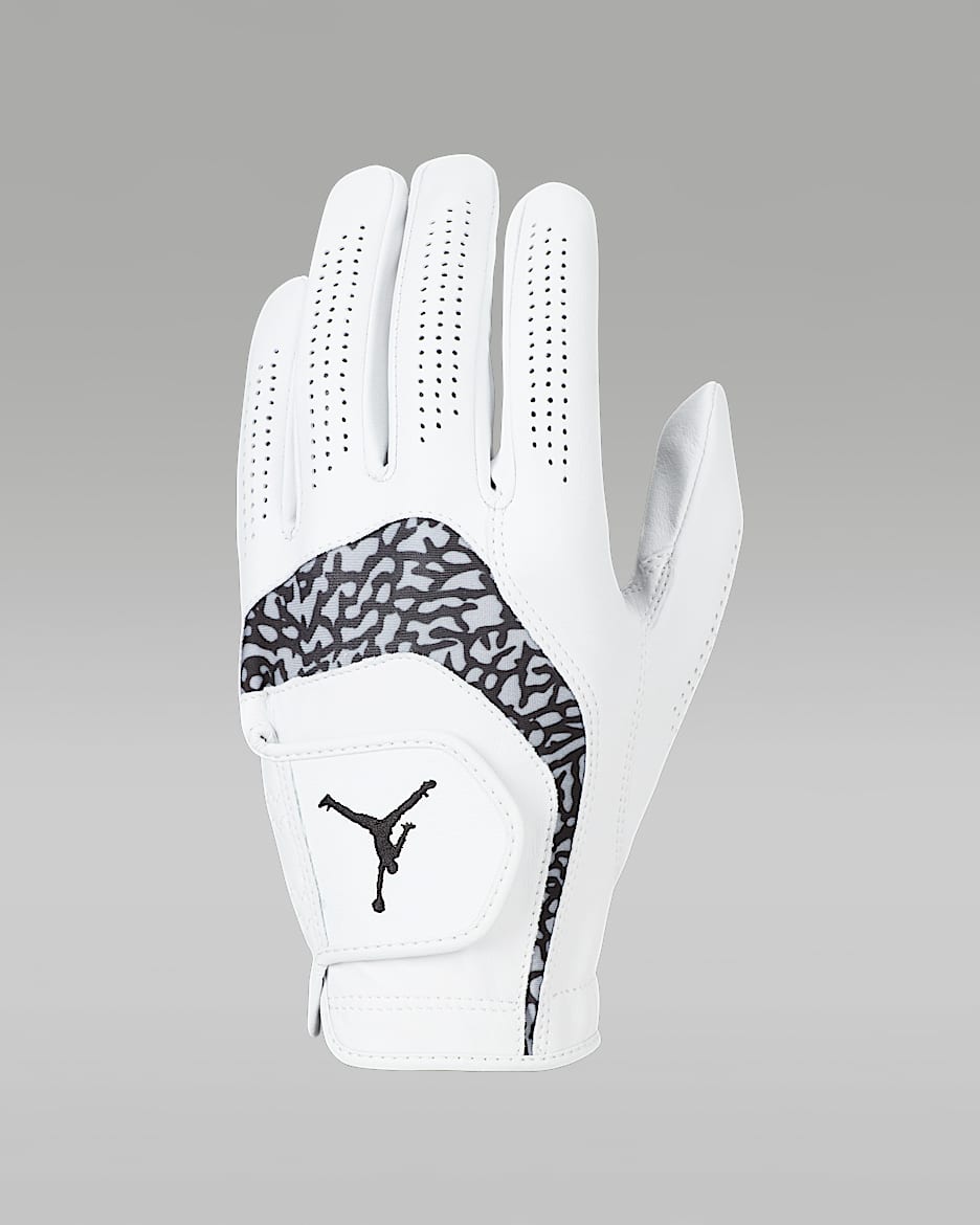 Jordan Tour Regular Guante de golf (izquierdo) - Blanco/Gris medio/Blanco/Negro