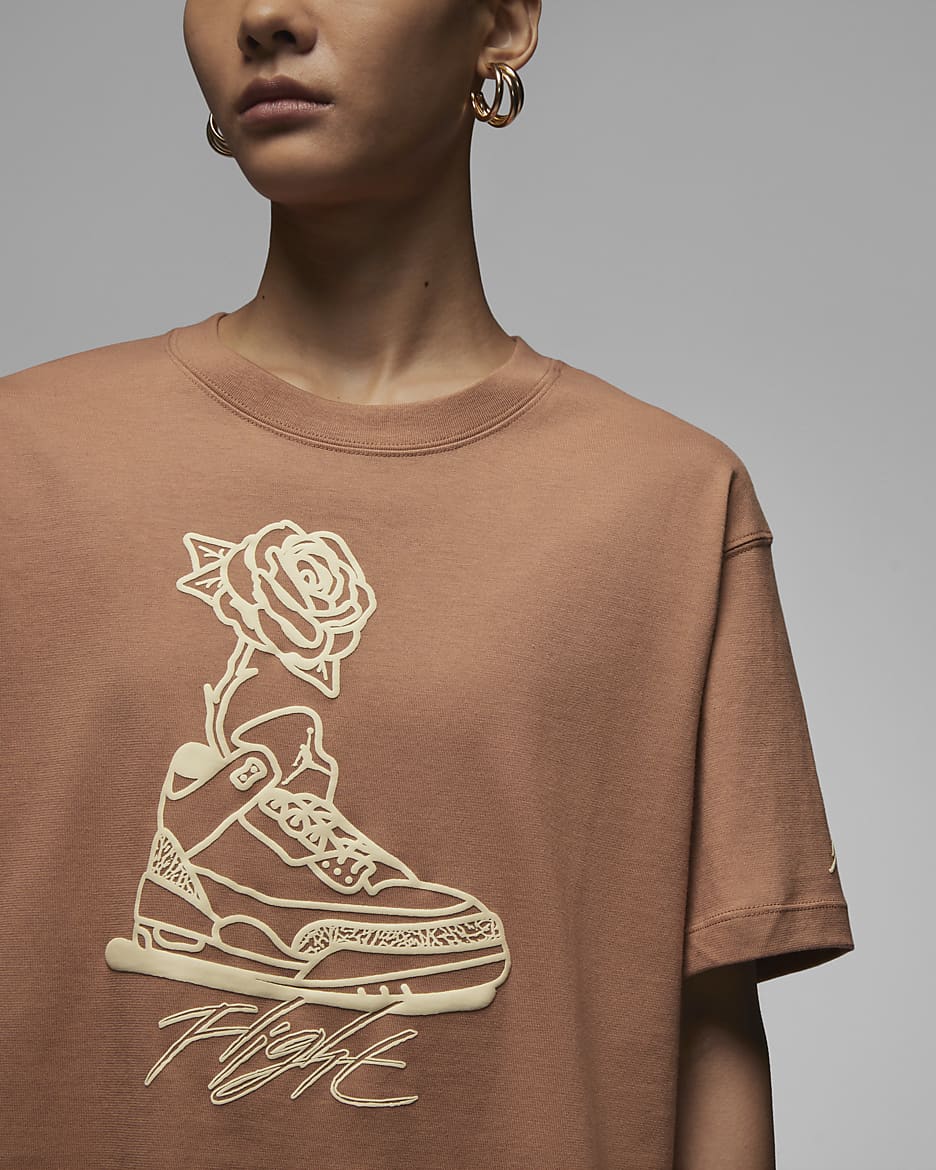 Jordan Flight Women's Graphic T-Shirt - Mineral Clay