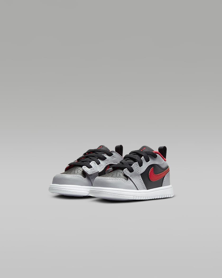 Jordan 1 Low Alt Schoenen voor baby's/peuters - Zwart/Cement Grey/Wit/Fire Red