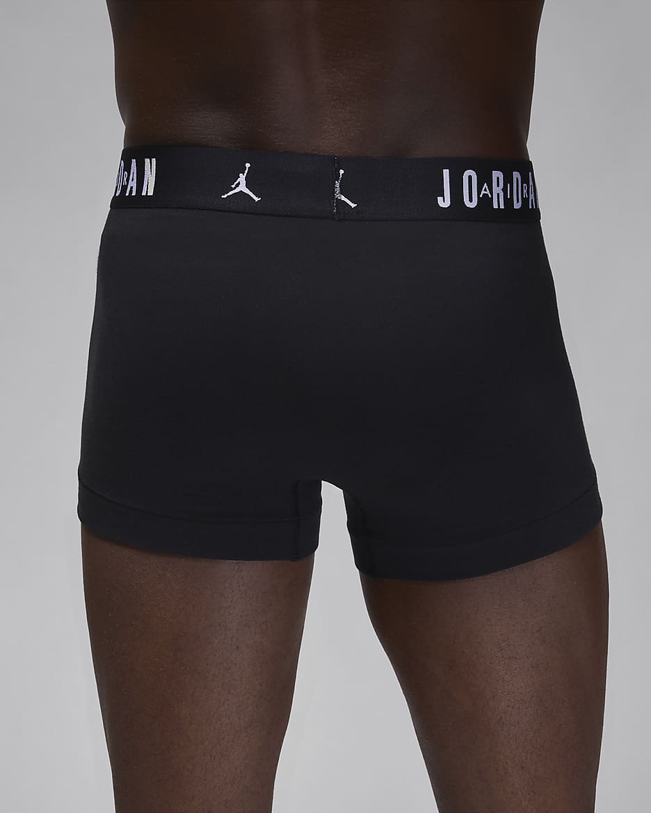 Jordan Flight Men's Cotton Boxer Briefs (3-Pack) - Black