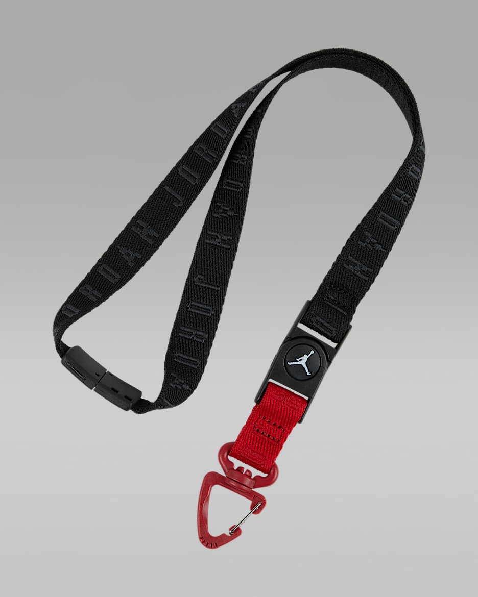 Jordan Flight Schlüsselband - Schwarz/Gym Red/Weiß