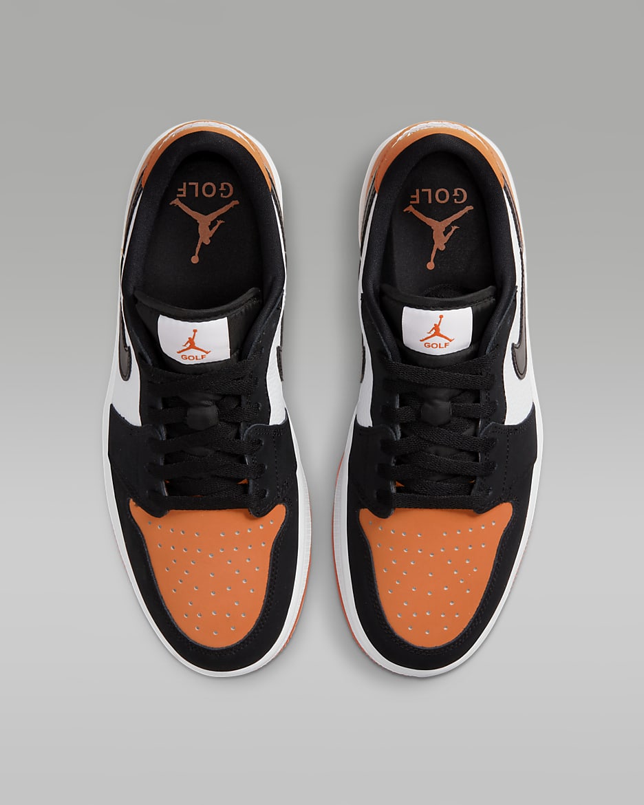 Air Jordan 1 Low G Golf Shoes - Starfish/White/Black