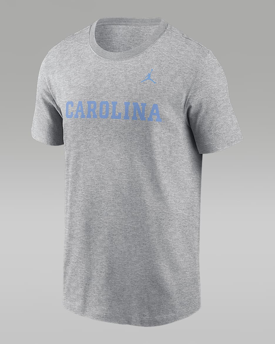 North Carolina Tar Heels Primetime Wordmark Men's Jordan College T-Shirt - Grey Heather