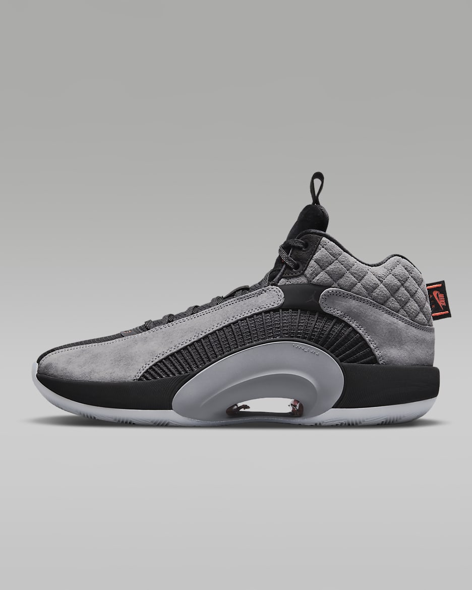 Air Jordan XXXV Basketball Shoe - Smoke Grey/Black/Light Smoke Grey/Bright Crimson