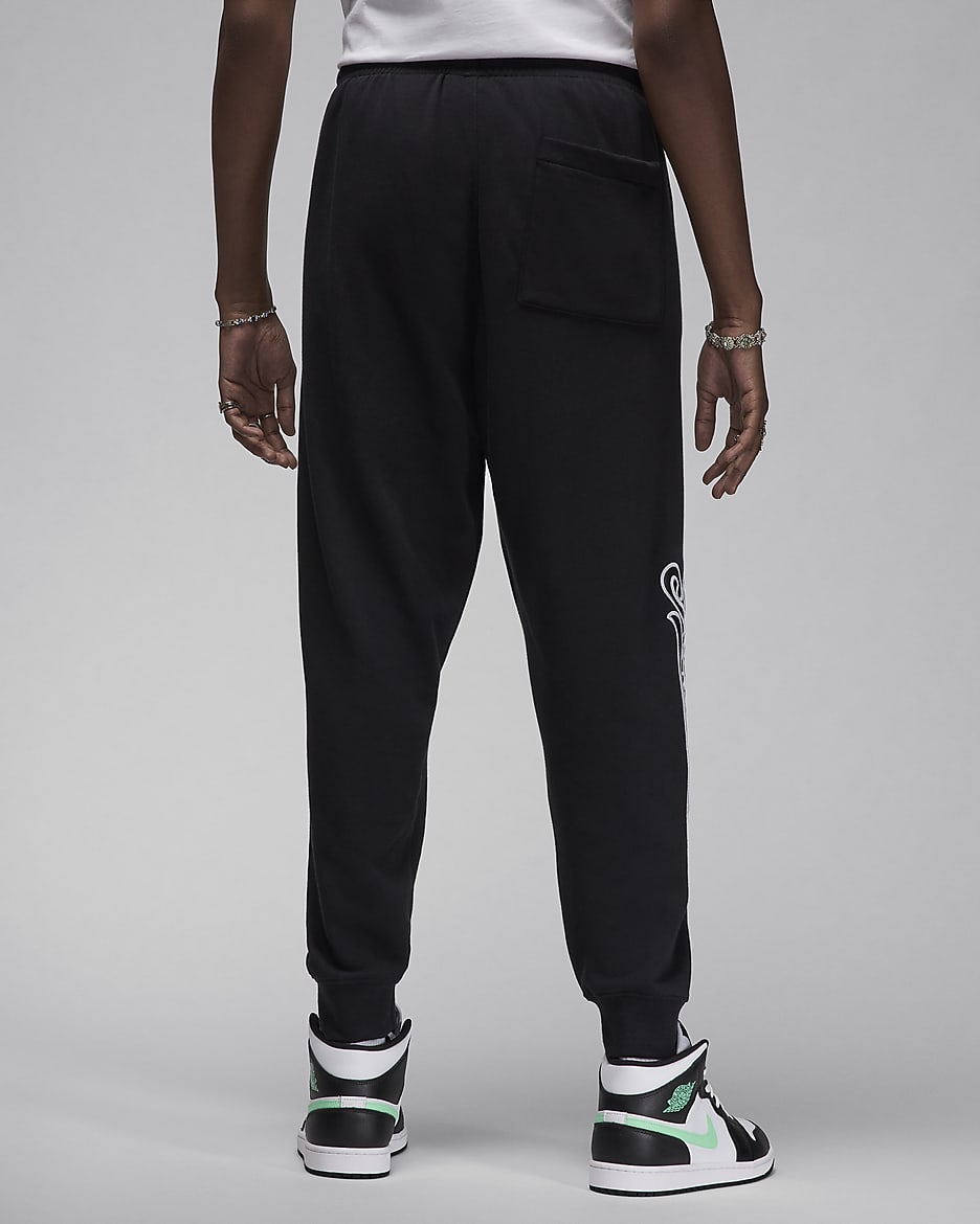 Jordan Flight MVP Men's Lightweight Fleece Trousers - Black/White/White