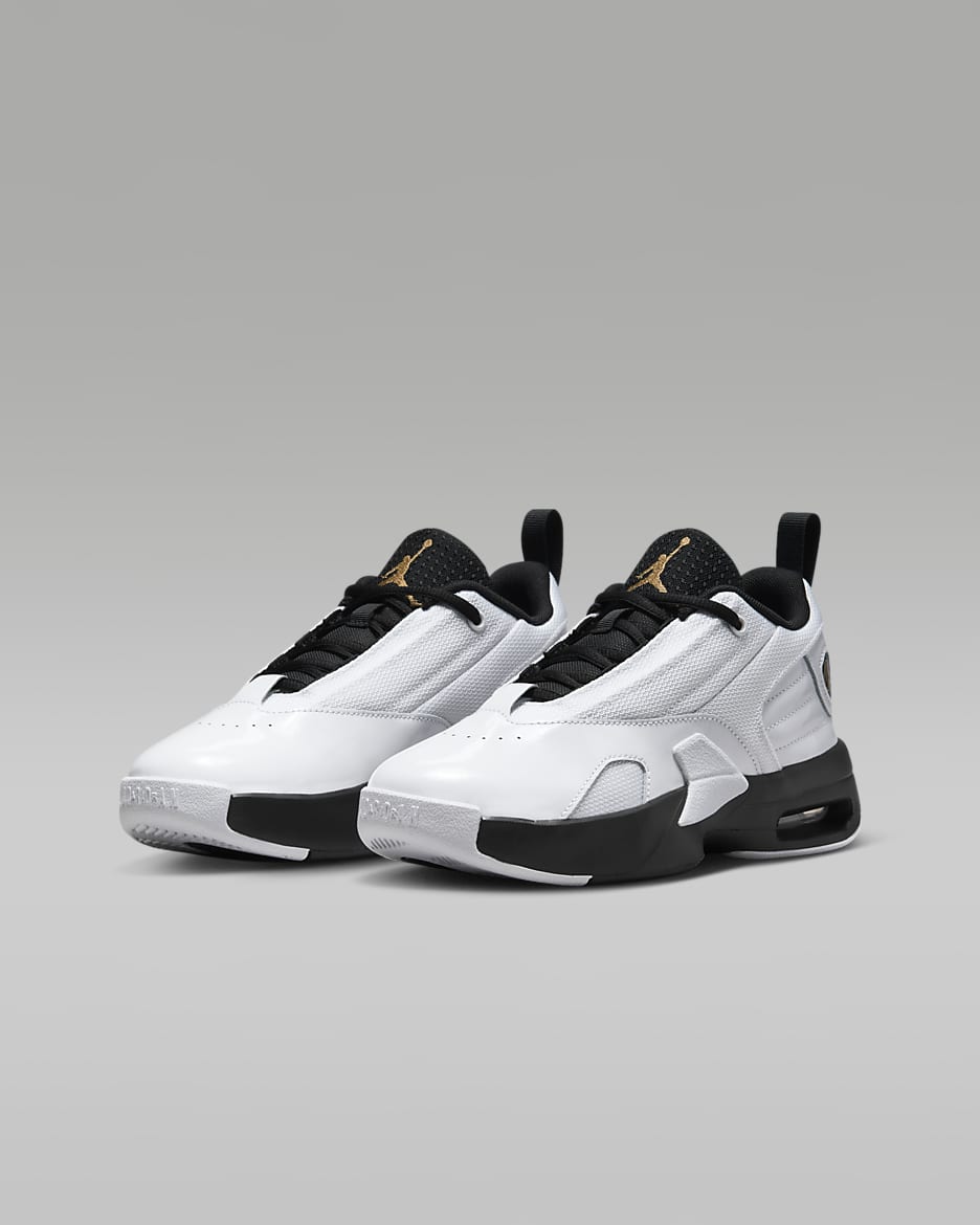 Jordan Max Aura 6 Big Kids' Shoes - White/Black/Metallic Gold