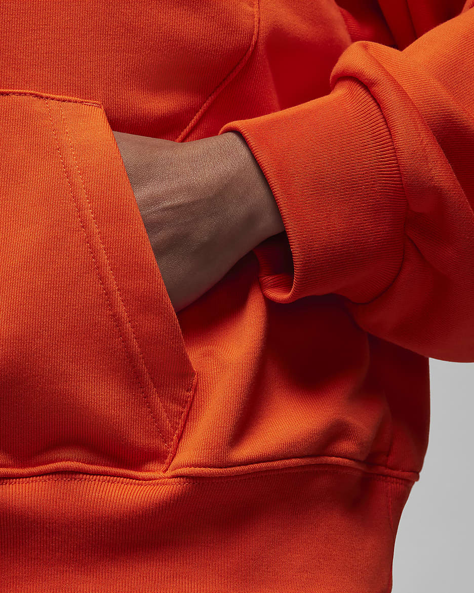 Sweat à capuche à motif en tissu Fleece Jordan Sport pour femme - Picante Red/Sail