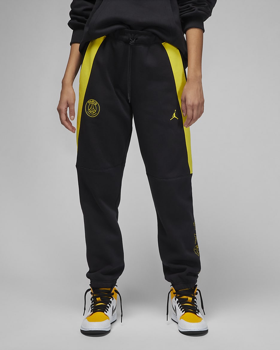 Paris Saint-Germain Women's Fleece Trousers - Black/Tour Yellow/Tour Yellow
