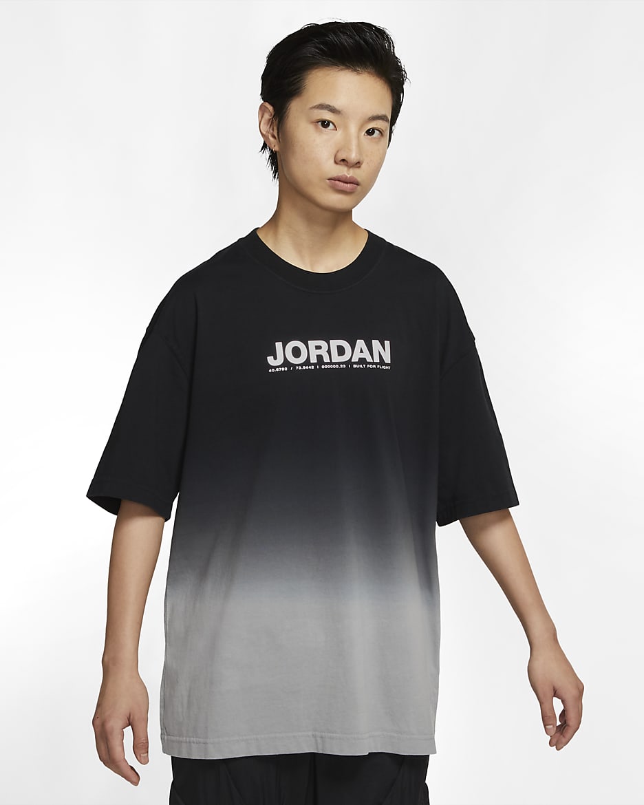 ジョーダン ウィメンズ オーバーサイズ ショートスリーブ Tシャツ - パーティクルグレー/ブラック