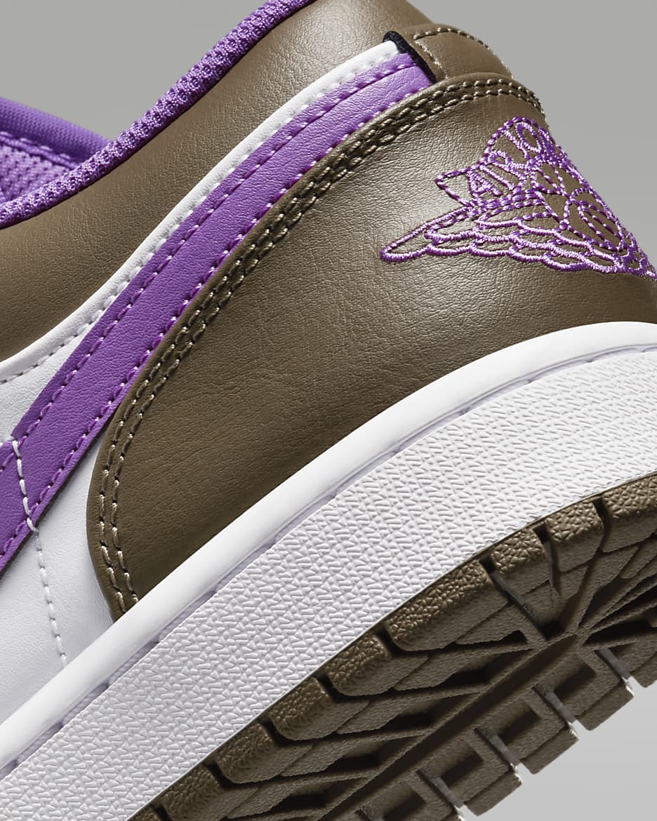 Air Jordan 1 Low Men's Shoes - Palomino/White/Wild Berry