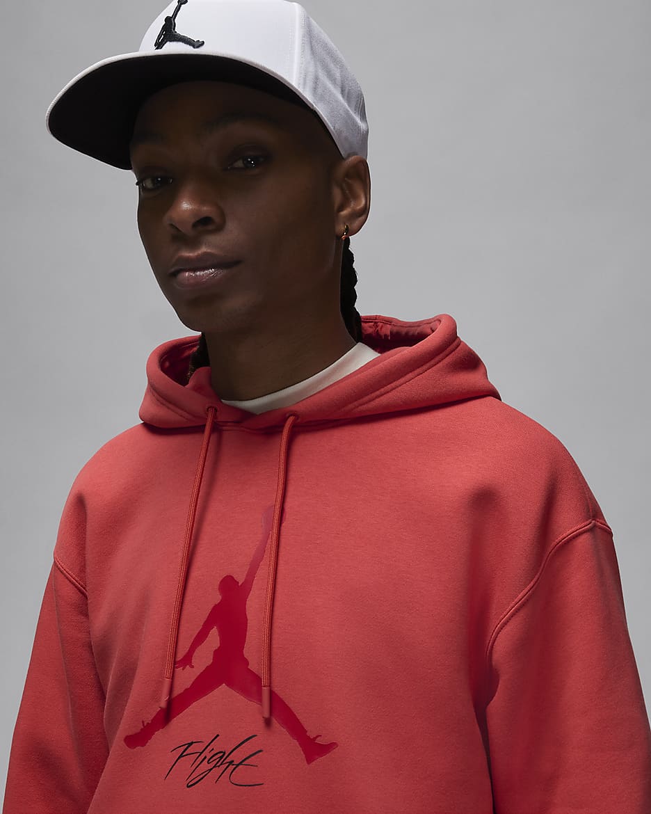 Jordan Essentials Men's Fleece Hoodie - Lobster/Gym Red