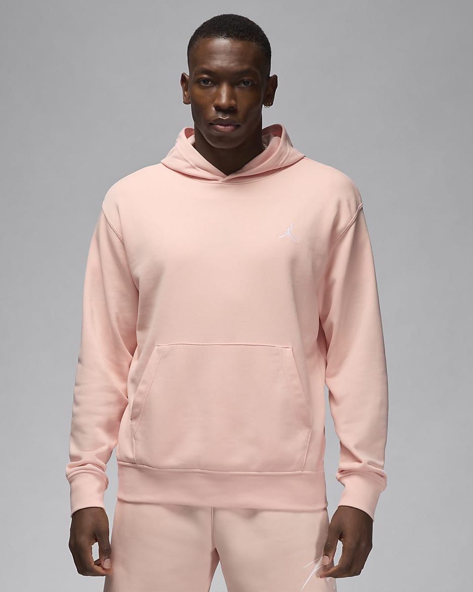 Jordan Essentials Men's Loopback Fleece Pullover Hoodie - Legend Pink/White