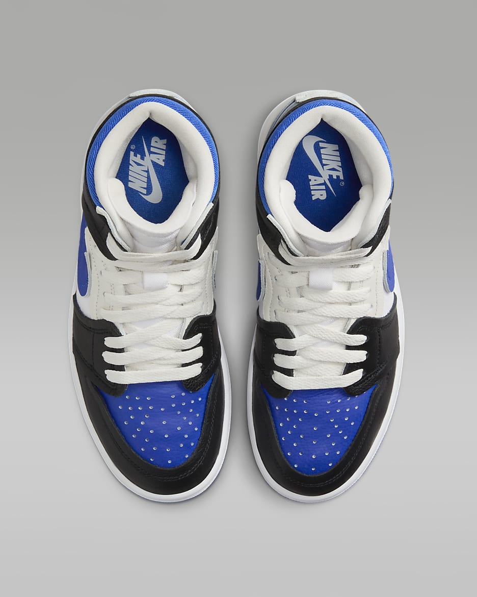 Air Jordan 1 High Method of Make damesschoen - Zwart/Wit/Sail/Game Royal