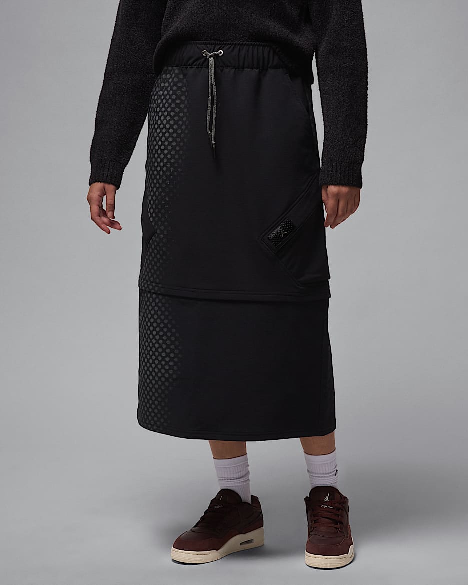 Falda midi para mujer Jordan "LNY" - Negro