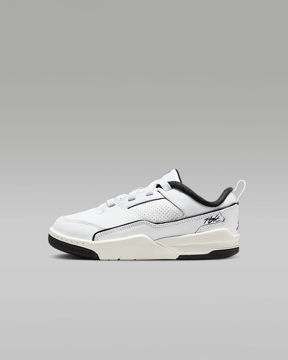 Chaussure Jordan Flight Court pour enfant - Blanc/Sail/Noir