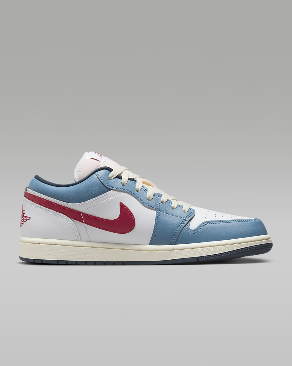 Air Jordan 1 Low SE Men's Shoes - White/Aegean Storm/Pale Ivory/Armory Navy