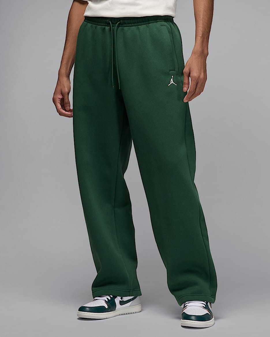 Jordan Brooklyn Fleece Oversize-Hose mit offenem Saum (Herren) - Fir/Sail