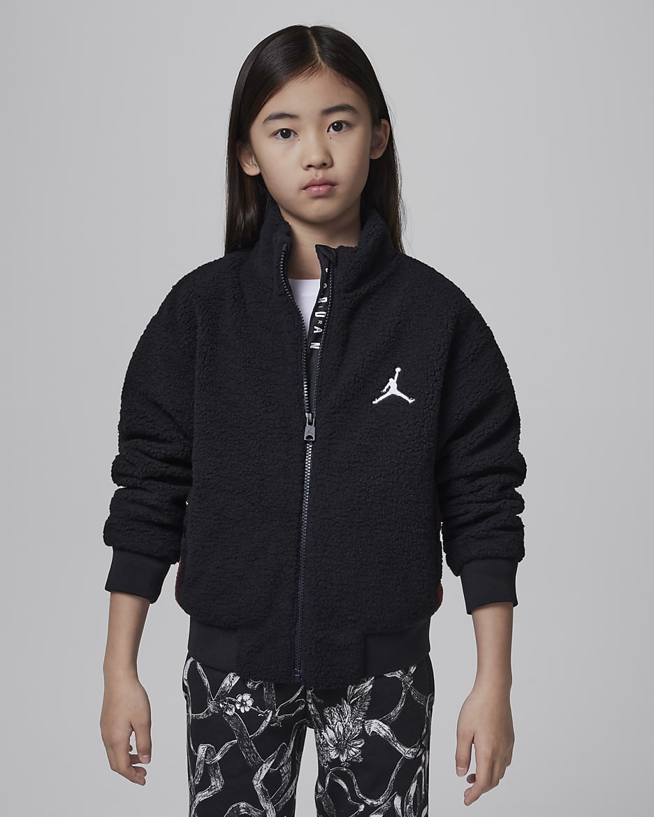 Jordan Older Kids' Jumpman High-Pile Jacket - Black