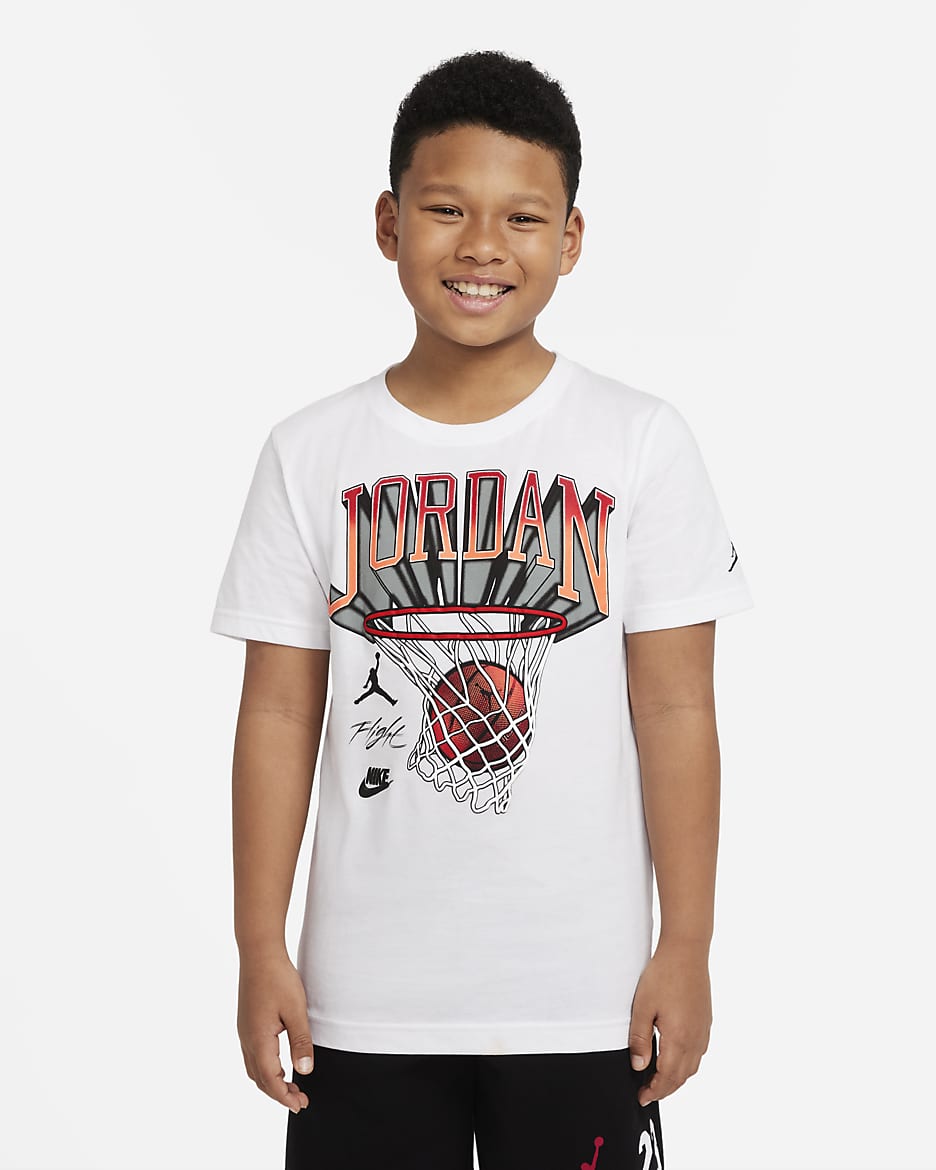 Jordan Big Kids' (Boys') T-Shirt - White