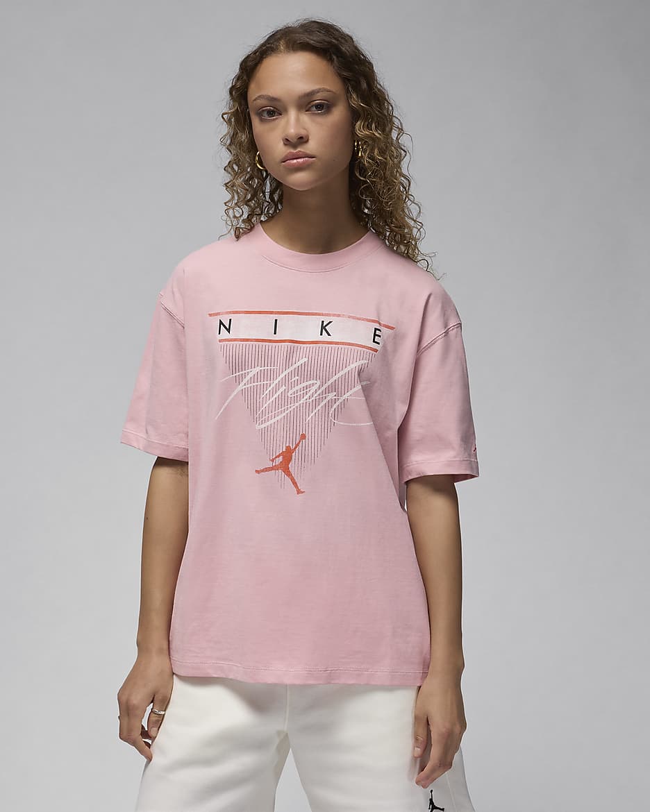 T-shirt à motif Jordan Flight Heritage pour femme - Pink Glaze/Cosmic Clay