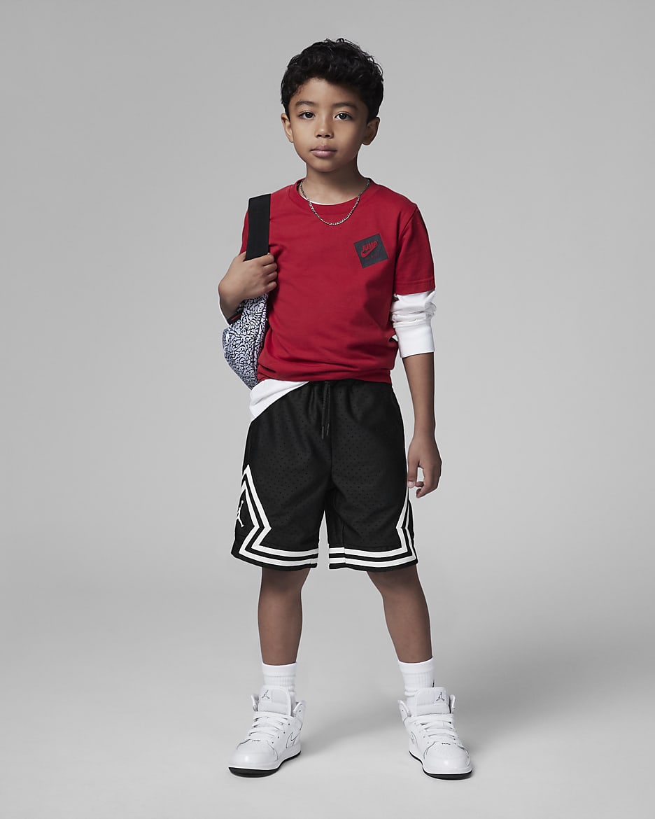 Shorts para niños pequeños Jordan Dri-FIT - Negro