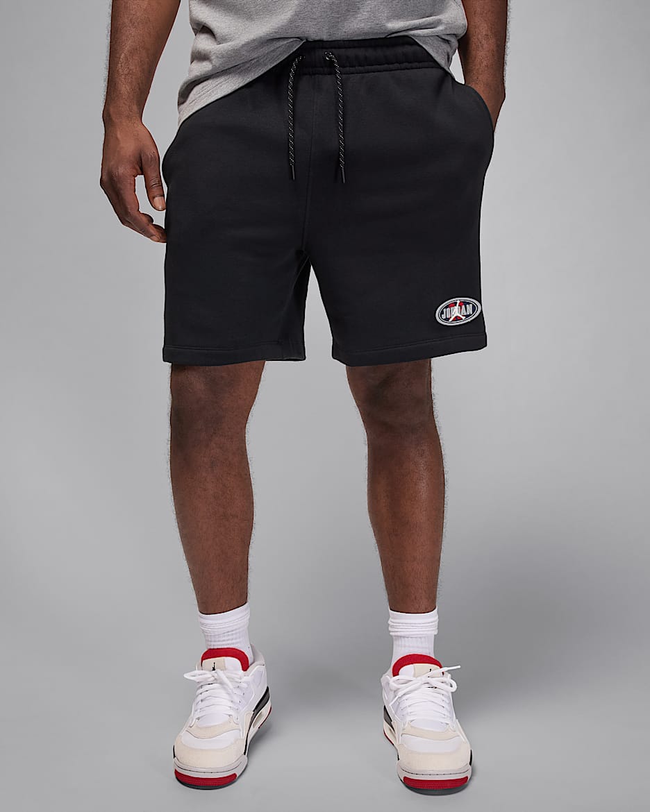 Jordan Brooklyn Fleece Men's Shorts - Black/Light Smoke Grey