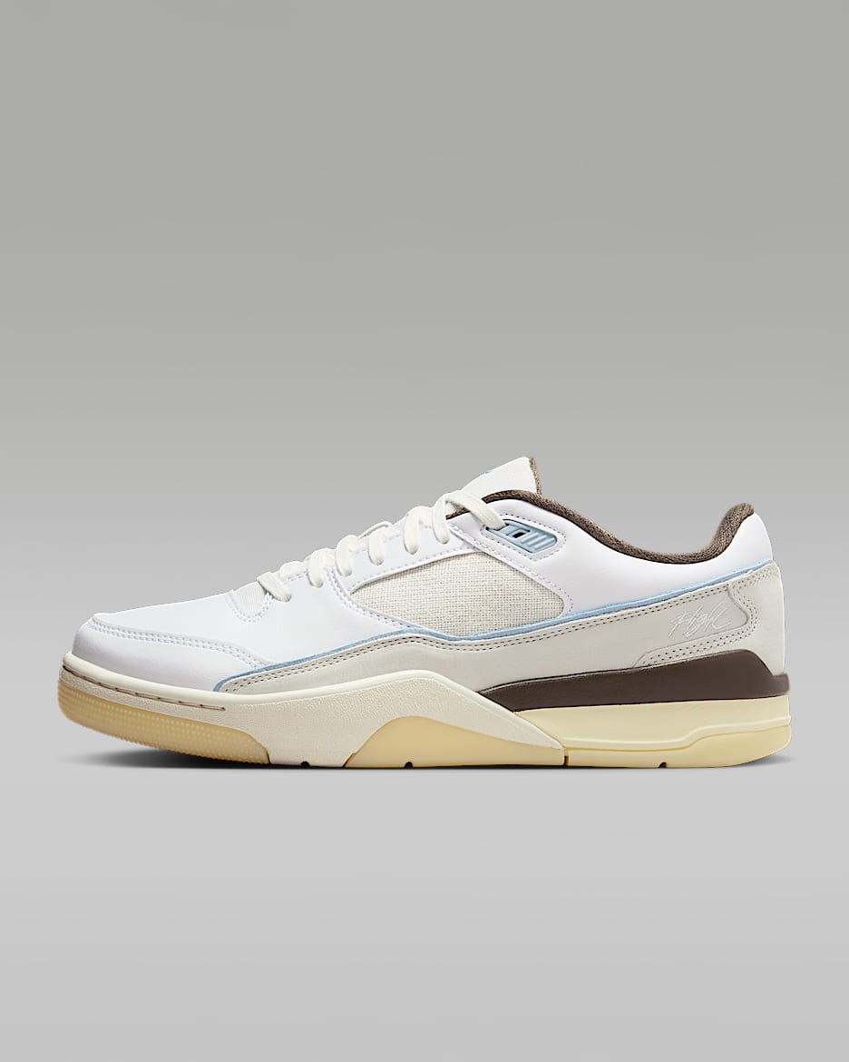 Jordan Flight Court herenschoenen - Wit/Coconut Milk/Light Bone/Light Armory Blue