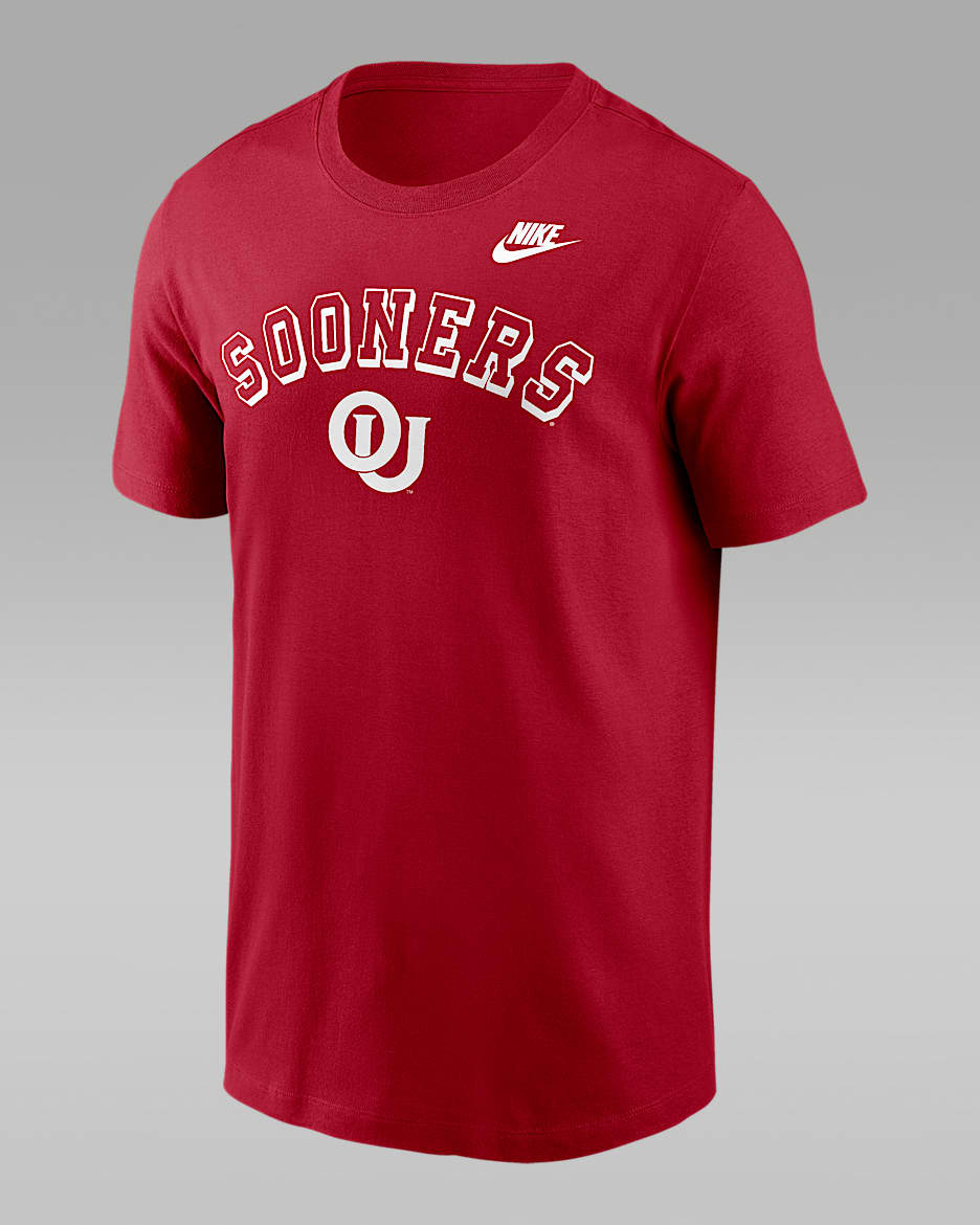 Playera universitaria Nike para hombre Oklahoma Legacy Nickname - Carmesí
