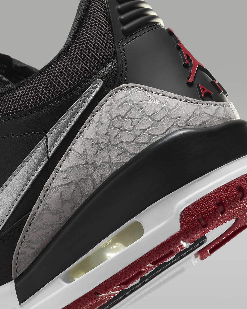 Chaussure Air Jordan Legacy 312 Low pour femme - Noir/Gym Red/Cement Grey/Metallic Silver