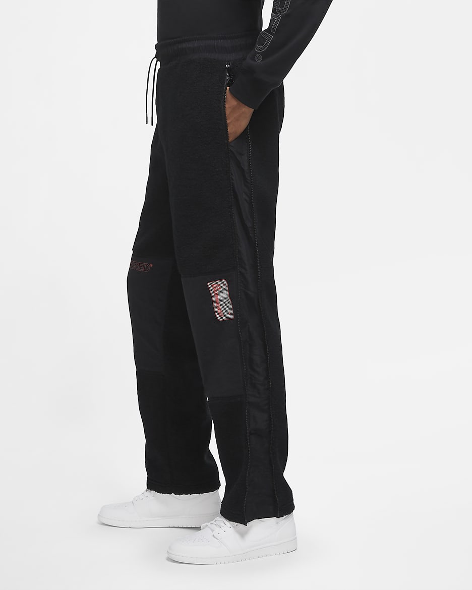 Jordan 23 Engineered Men's Zipped Fleece Trousers - Black/Black/Infrared 23